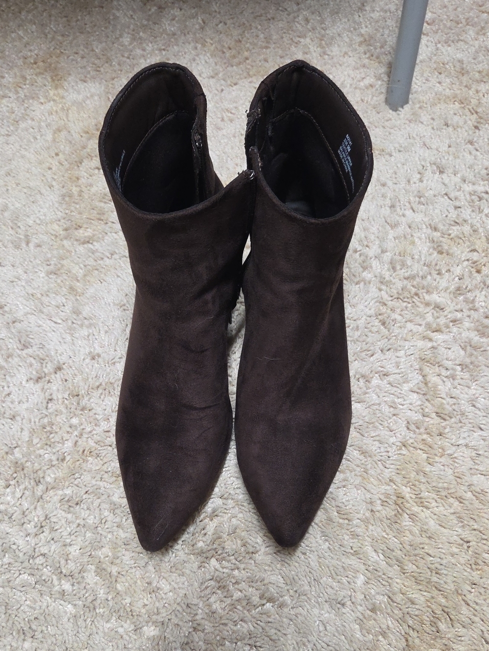 Rachel Zoe Dark Brown Pointed-Toe Ankle Booties